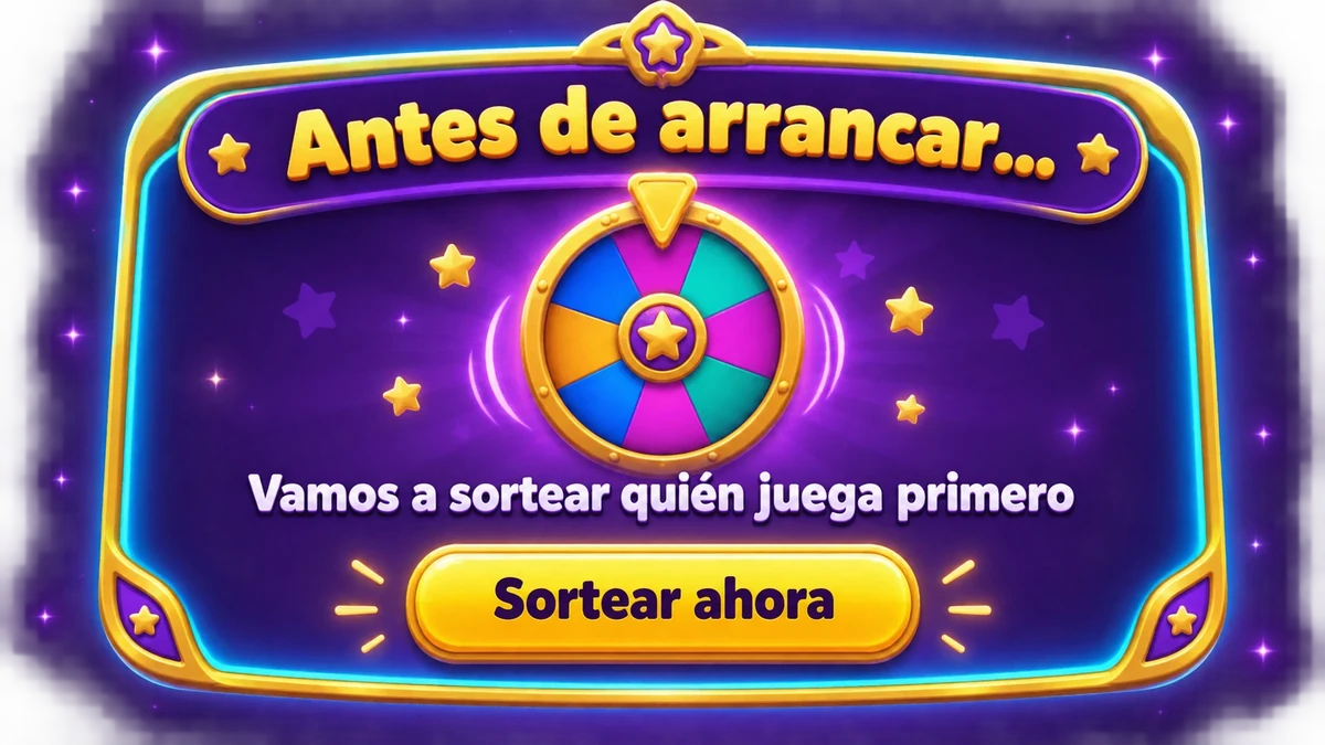 Antes de arrancar... vamos a sortear quién juega primero